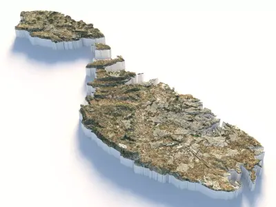 Malta Terrain Country 3D model