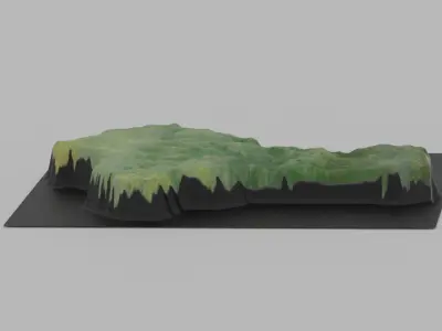 Benin Map Country Low-poly 3D model