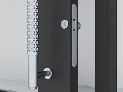 Aluminium door 309 3D model
