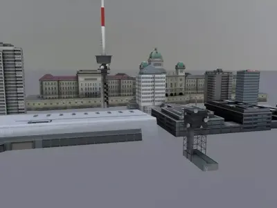 Bern High Rises Pack Low-poly 3D model