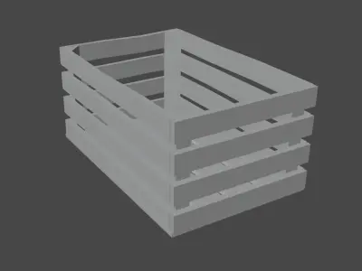 Wooden box game ready Free low-poly 3D model