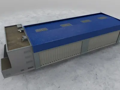 LBSF Hangar 6 Low-poly 3D model