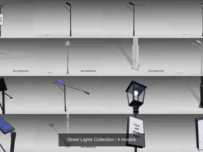 Street Lights Collection 3D Model Pack