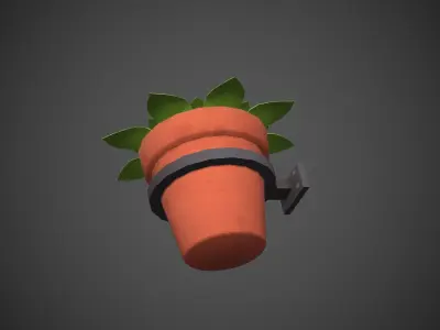 Flower Pot Cartoony Low-poly 3D model