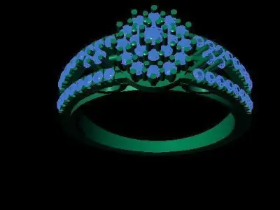 diamond ring 3D print model 85