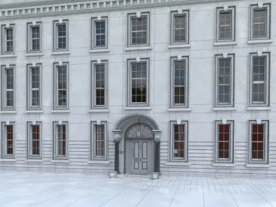 English Georgian Manor House 3D model