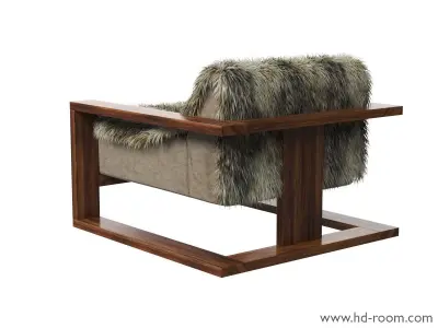 Fur Lounge Chair 3D model