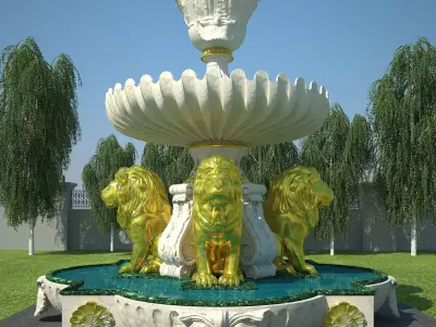 Fountain Of the lion 3D model