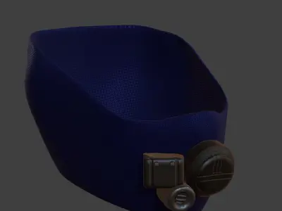 Gas mask helmet 3d model scifi Low-poly  Low-poly 3D model