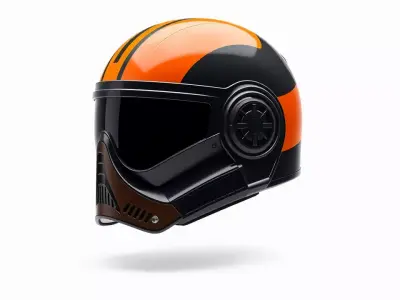 Orange Futuristic Helmet model pack Low-poly 3D model