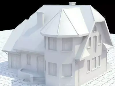 highly detailed single-family house 7 3D model
