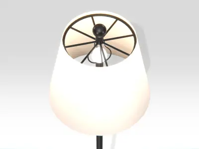 Antique Standing Floor Lamp Low-poly 3D model