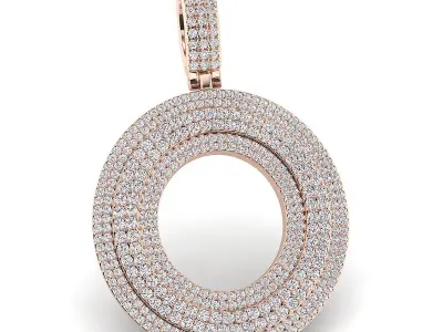 Alphabet Latter O Diamond Pendent 3D print model