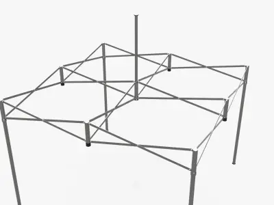 Display tent mockup 03 3D model