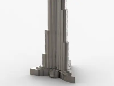 Burj Khalifa Dubai Skyline Tower 3D print model