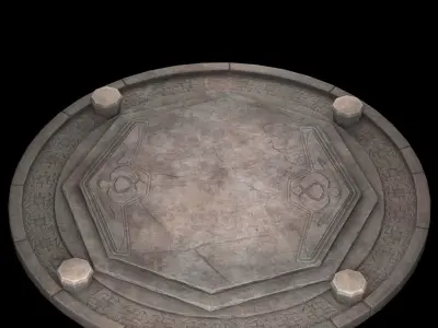 Floor and postament 3D model