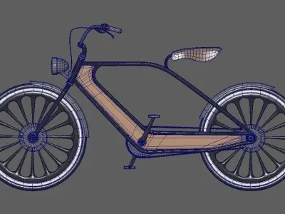 Bicycle electric bike Low-poly 3D model