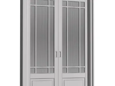 Interior sliding doors in classic style 3D model