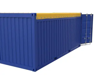 20ft Shipping Container Open Top 3D model