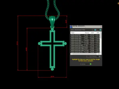 Cross Light Gold 4CP039 3DM STL 3D print model