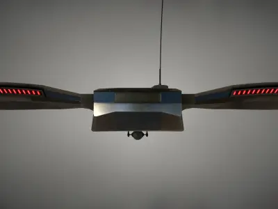 Cyberpunk Scout Drone Low-poly 3D model
