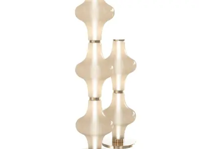Giopagani    Baker Street Muse 3-Light Glass Floor Lamp 3D model