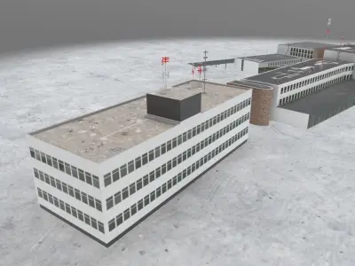 LHBP Terminal 1 Low-poly 3D model