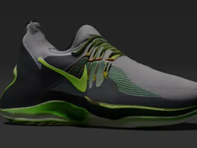 Light Green Nike  Free low-poly 3D model