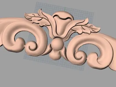 European furniture 3D relief models for CNC wood engraving E215 3D model