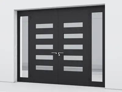 Aluminium door 99 3D model