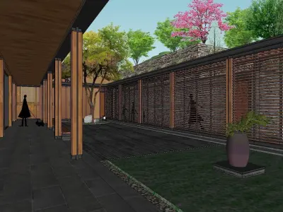 Bed and Breakfast - Chinese Architecture 03 3D model