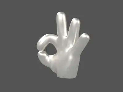 OK Hand v1 008 Low-poly 3D model