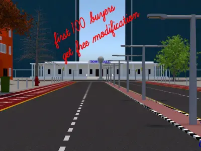 City Pack Low-poly 3D model