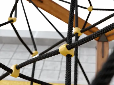 Children play rope complex Cube 3D model