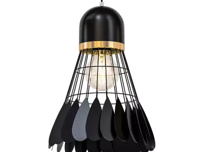 MINTON gold pendant light 3D model