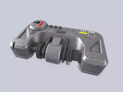 Scifi battery Low-poly 3D model