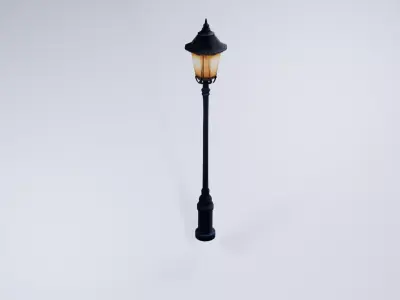 Low Poly Street Lamp - Stylized Urban Visualization Model 3D model