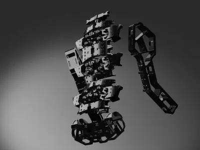 Robotic design skeleton scifi transform 3D model