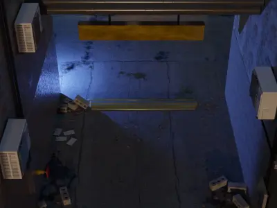 Street after the rain 3D model