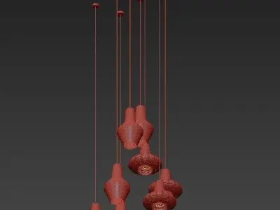 Lute Pendant Light 3D model