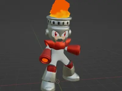 Fireman - Megaman Powered up 3D model