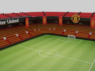 Manchester United Football Stadium Low-poly 3D model