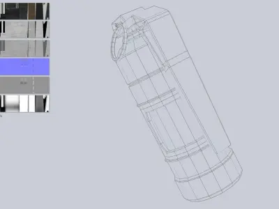 Scifi grenade Low-poly 3D model