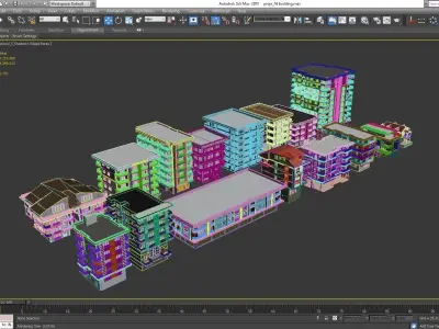16 Building Model 3ds max 3D model 3D model