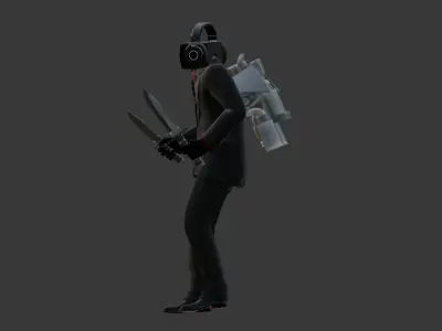 dark speakerman 3D model