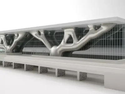 Qatar National Convention Center QNCC Low-poly 3D model