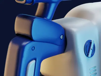 Cartoon-style Game Weapon Gun Props with a Sense of Technology 3D model