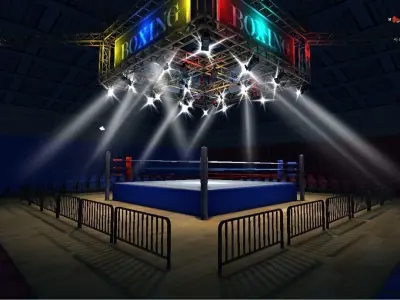 Boxing stadium Low-poly 3D model
