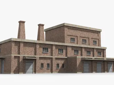 Factory xx22 Low-poly 3D model