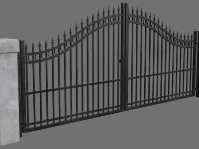 Gate 1A Low-poly 3D model